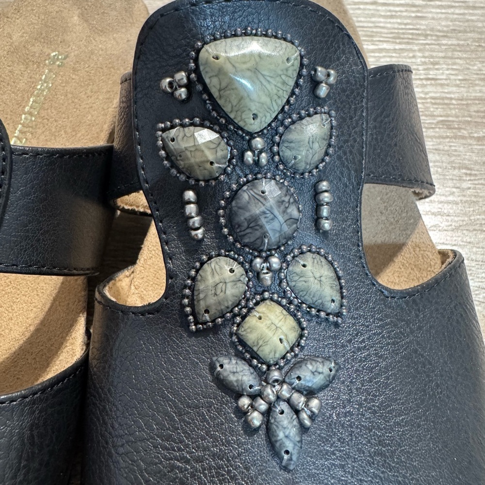 Naturalizer Black Embellished Slide Sandals - Picture 4 of 5